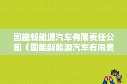 国能新能源汽车有限责任公司（国能新能源汽车有限责任公司发展状况）