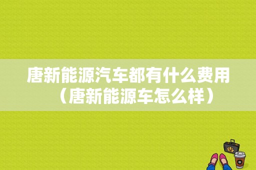 唐新能源汽车都有什么费用（唐新能源车怎么样）