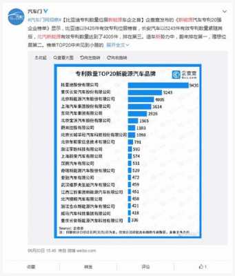 新能源汽车专利标准（新能源汽车专利20强企业榜单）-图3