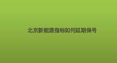 北京新能源汽车指标延期（北京新能源指标可以申请延期吗?）-图2